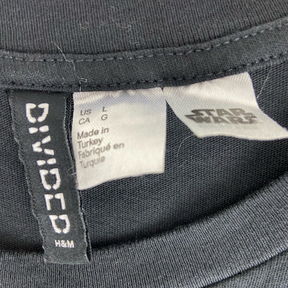 H&M Divided star Wars Baby Yoda black short sleeve T-Shirt Size Large (550) - Picture 2 of 5